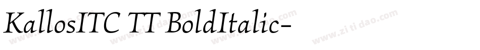 KallosITC TT BoldItalic字体转换